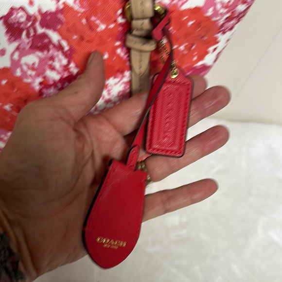 Coach Peyton Floral Print Zip Tote Coated Canvas Large F31342 Never Used - Picture 3 of 14